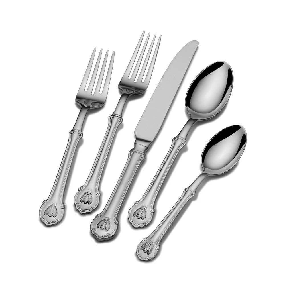 Lifetime Brands Silverwarehouse - Wholesale Flatware Set - Wallace Napoleon Bee 18/10 45/8 Service for 80