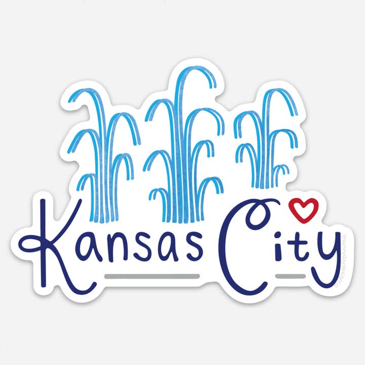 Kansas City Fountains Vinyl Magnet, KC Car Magnet, Missouri for wholesale by Sunny Day Designs