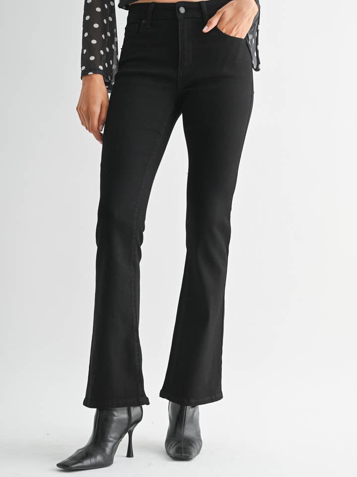 JP412 - BLK - Mid Rise Bootcut for wholesale by Just USA Jeans