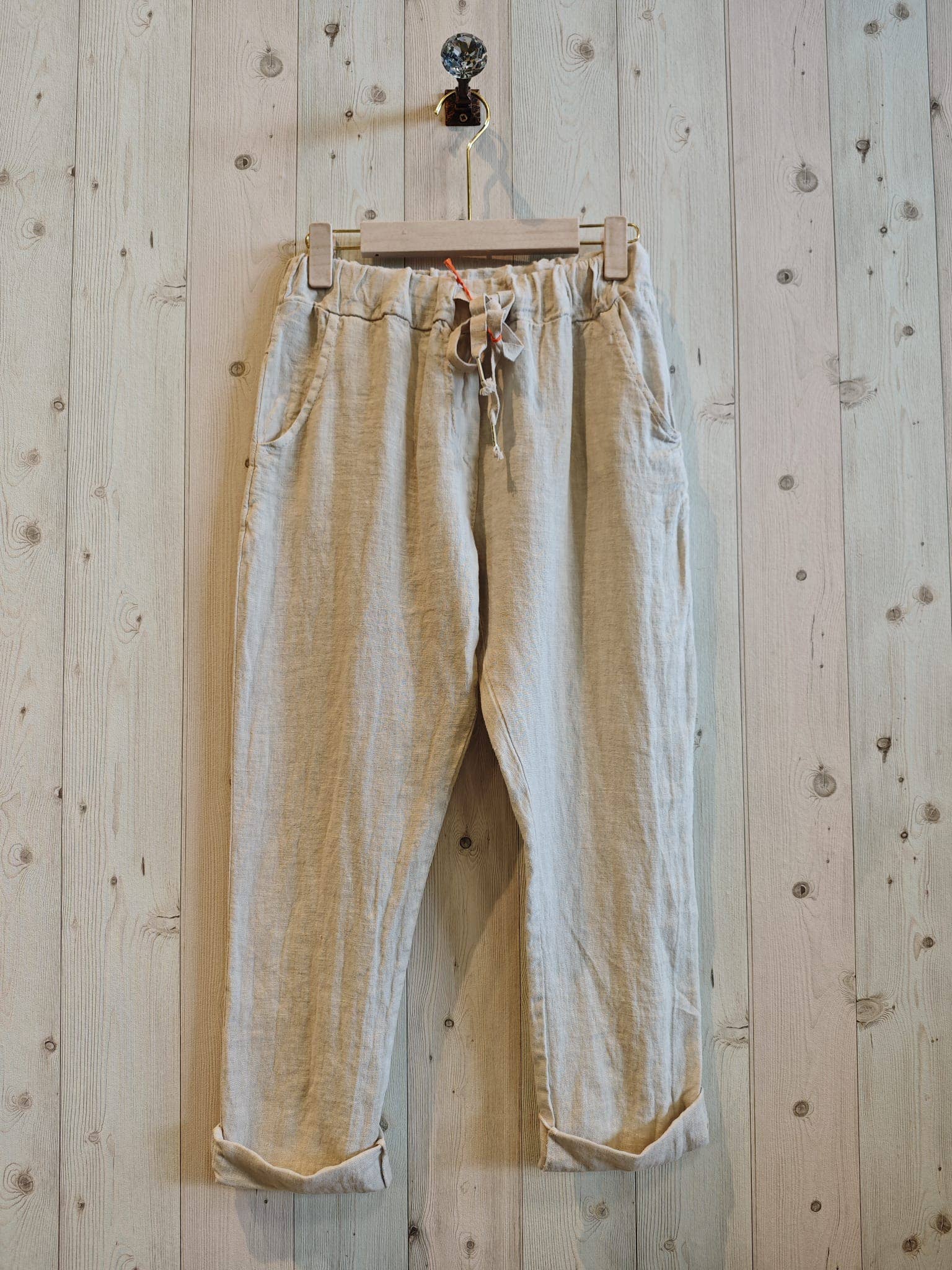 Linen & More - Wholesale Broek - Dames - REF 88433 linnen piratenbroek 100%0