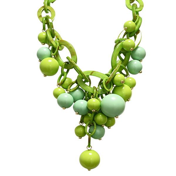 AMORINO SRL - Wholesale Beaded/Pearl Necklace - CHAIN RESIN NECKLACE WITH SPHERES - FT24152A4776
