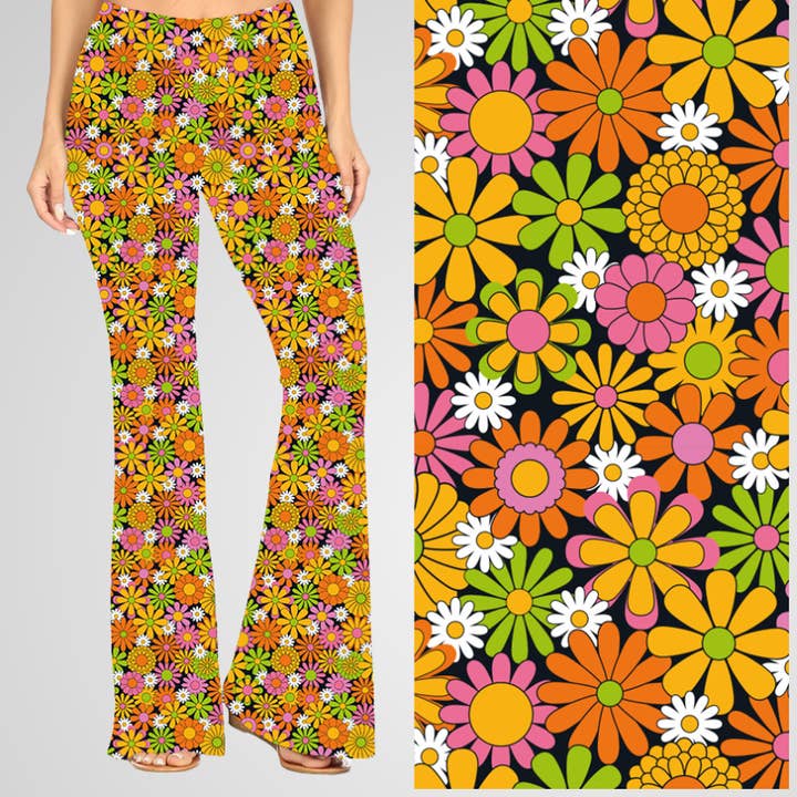 Natopia - Wholesale Pants - Women's - Flower Power Frenzy Deluxe Bell Bottoms2