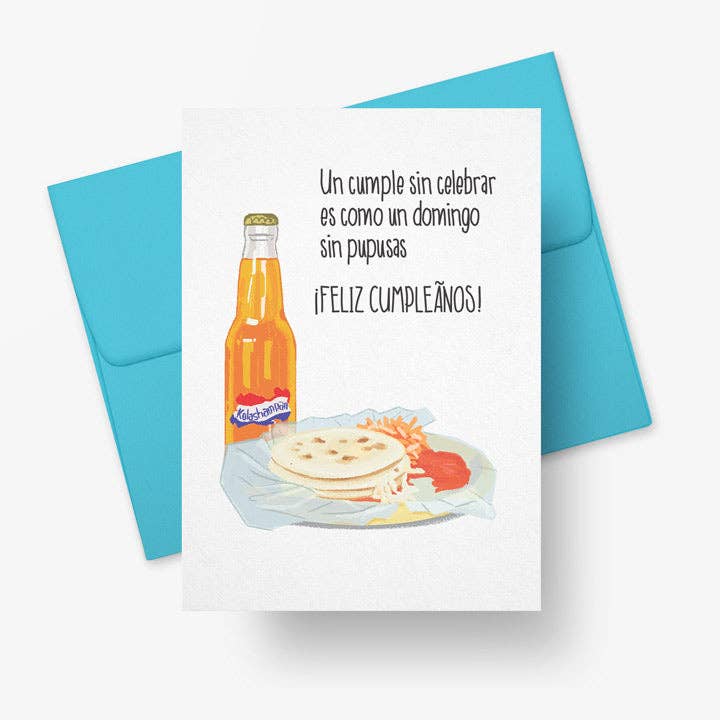 Feliz Cumpleaños Pupusa Cartão de Aniversário Salvadorenho por atacado de Paper Tacos®
