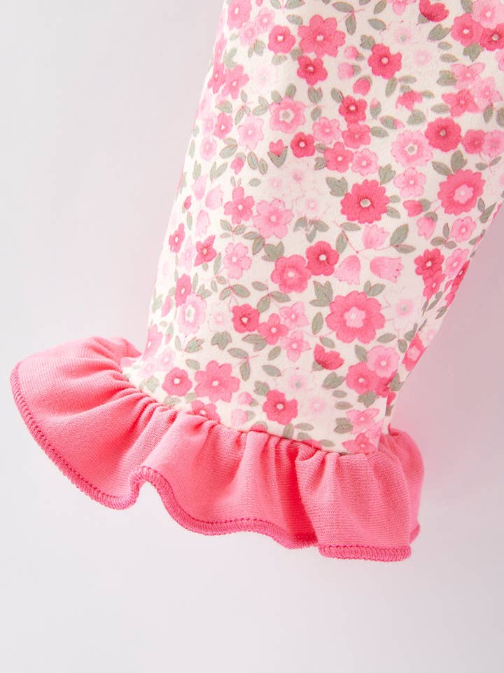 Rylee Faith Designs – Engroshandel Top- og buksesæt – til børn – Fodbold smocking bue broderet tøjsæt til piger3