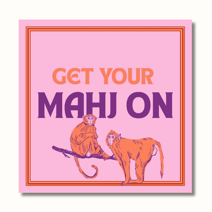 Mahjong Cocktail Napkin for wholesale by Kurated