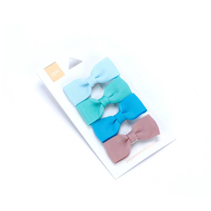 Haarspeldjes met strik voor kleine meisjes, 4-delige set voor wholesale door Peppercorn Kids