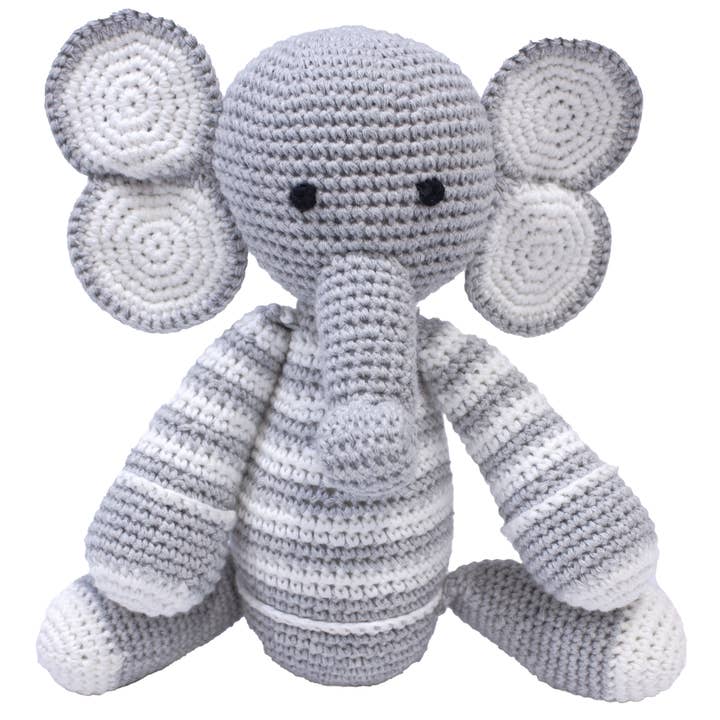 Mi-Bambino London - Wholesale Stuffed/Plush Toy - Kids & Baby - Love is Love - Hand Knitted Crochet -Elmer Elephant0