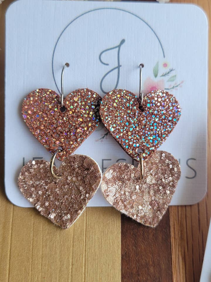 Boucles d'oreilles coeur pour la vente par JEMdesigns