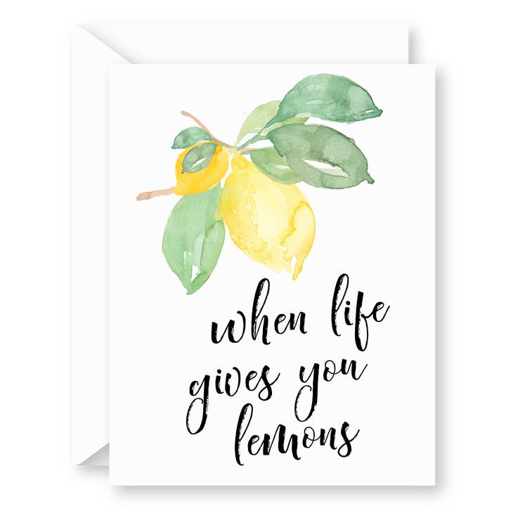 Impress Design Studio - Vente Carte de vœux classique - Carte de vœux Life Gives You Citrons