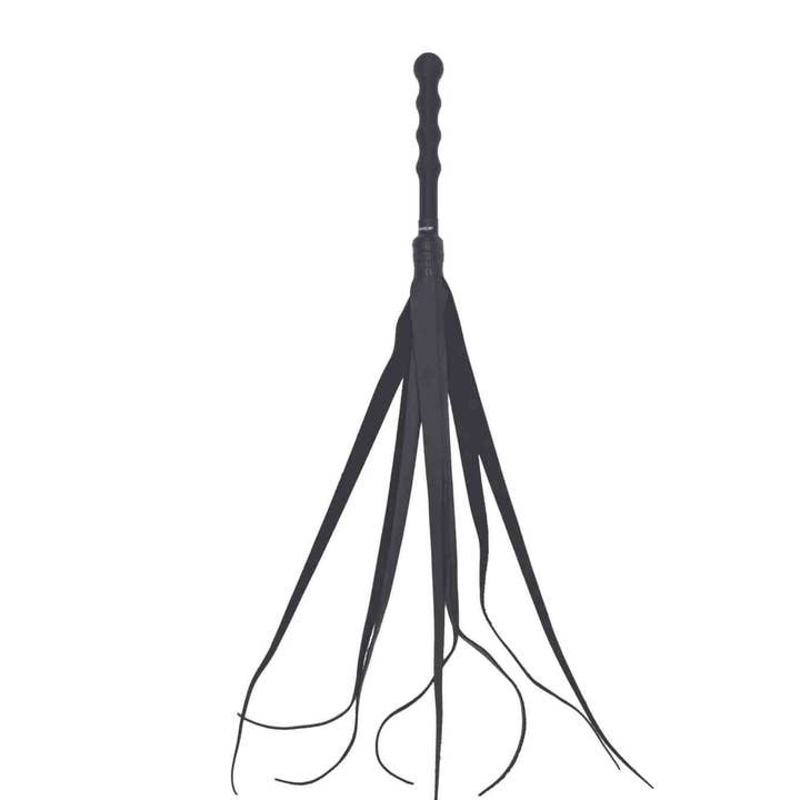 Viper, Chap Hide Leather Whip, Black for wholesale by The Kink Shop