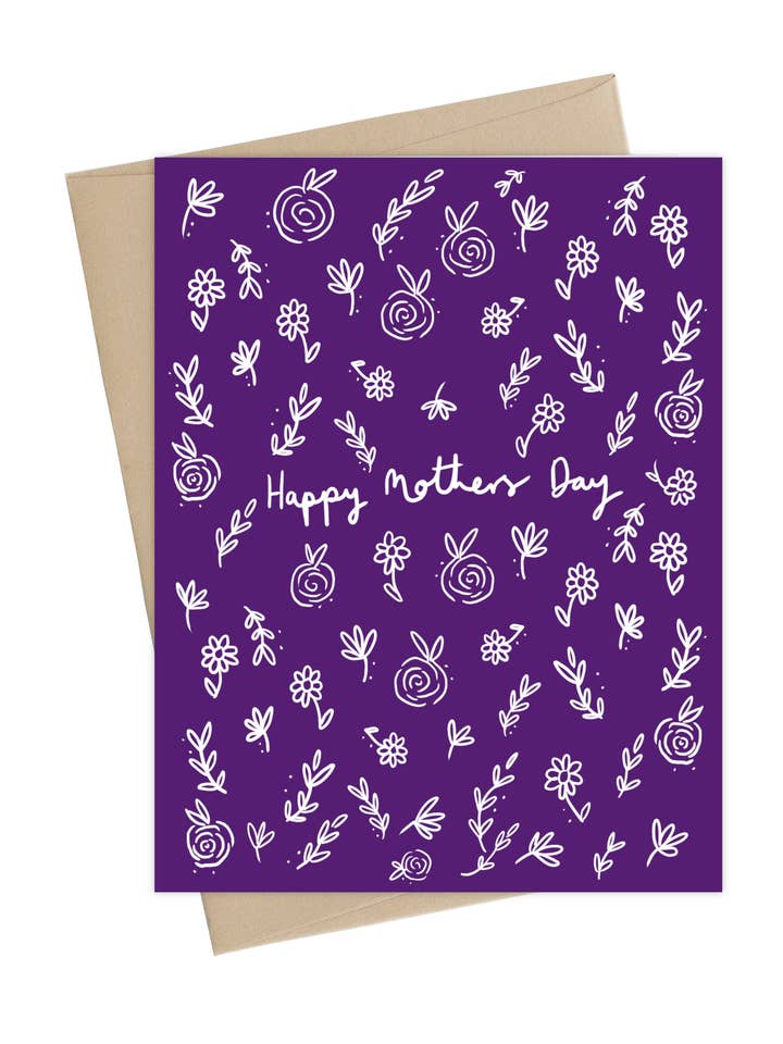 Dia das mães de flores roxas por atacado de Little May Papery