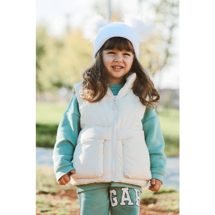 Himmelberg Baby - Wholesale Beanie – Kids - White Pom Pom Baby/Kid's Beanie, Newborn to 8 Years, Unisex2