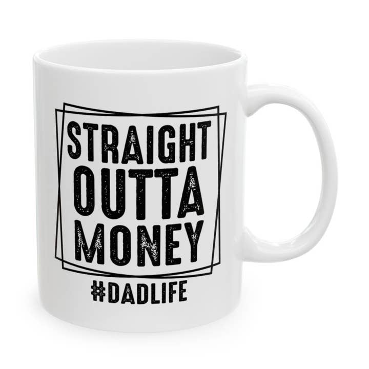 Kaffeetasse - Pleite, Papa-Leben für den Großhandel von Words of Ivy