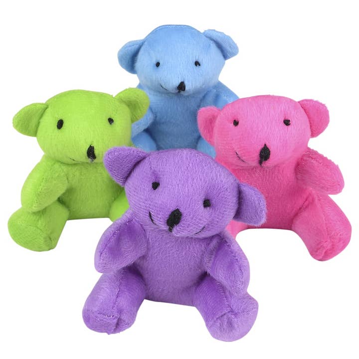 4.5" NEON COLOR BEAR plush LLB Plush Toys for wholesale by La Luna Bella - Toys