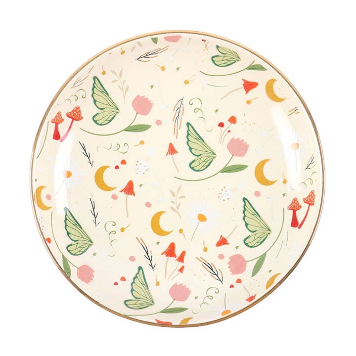 Something Different Wholesale - Wholesale Jewelry Dish - Fairy Folklore Print Trinket Dish1