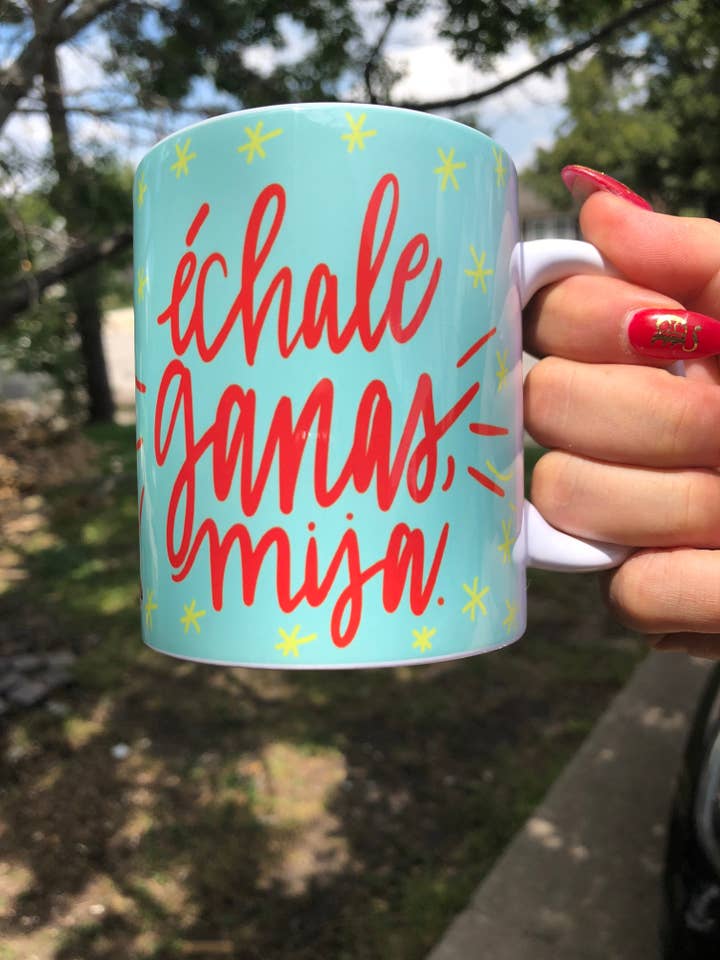 Tazza Blu Échale Ganas di Very That | Tazza a Colori | Chingona | Latina per la vendita all'ingrosso da parte di Very That