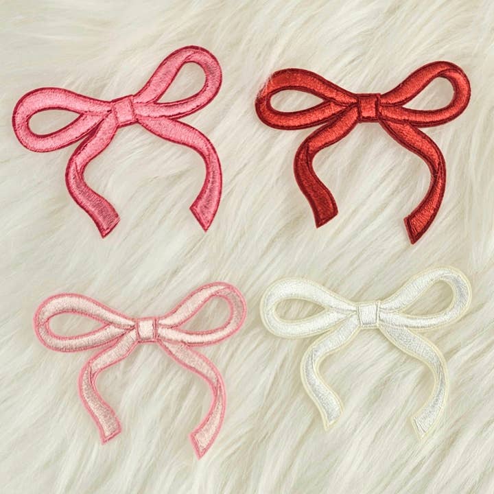 Scratch Decor - Wholesale Patch - Coquette Bow Embroidery Iron On Patch