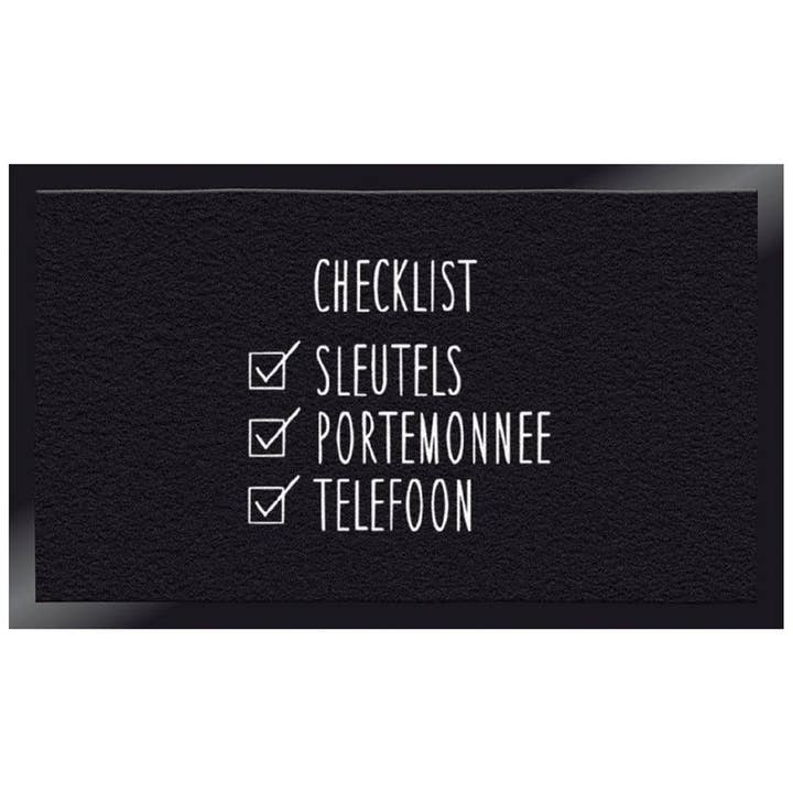 Doormat Checklist 45x75 cm for wholesale by Home67
