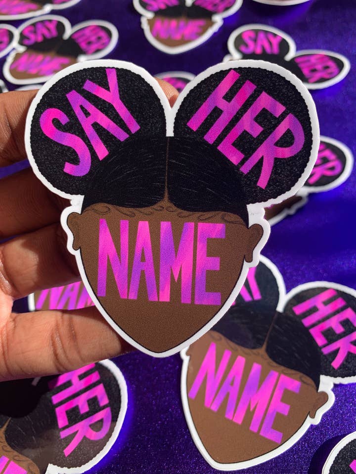 Say Her Name Sticker for wholesale by Jammin for Justice
