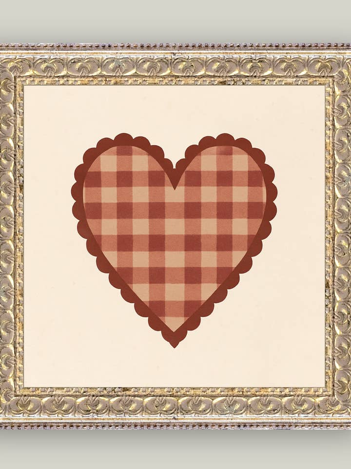 Gingham Heart for wholesale by Petal Lane Home