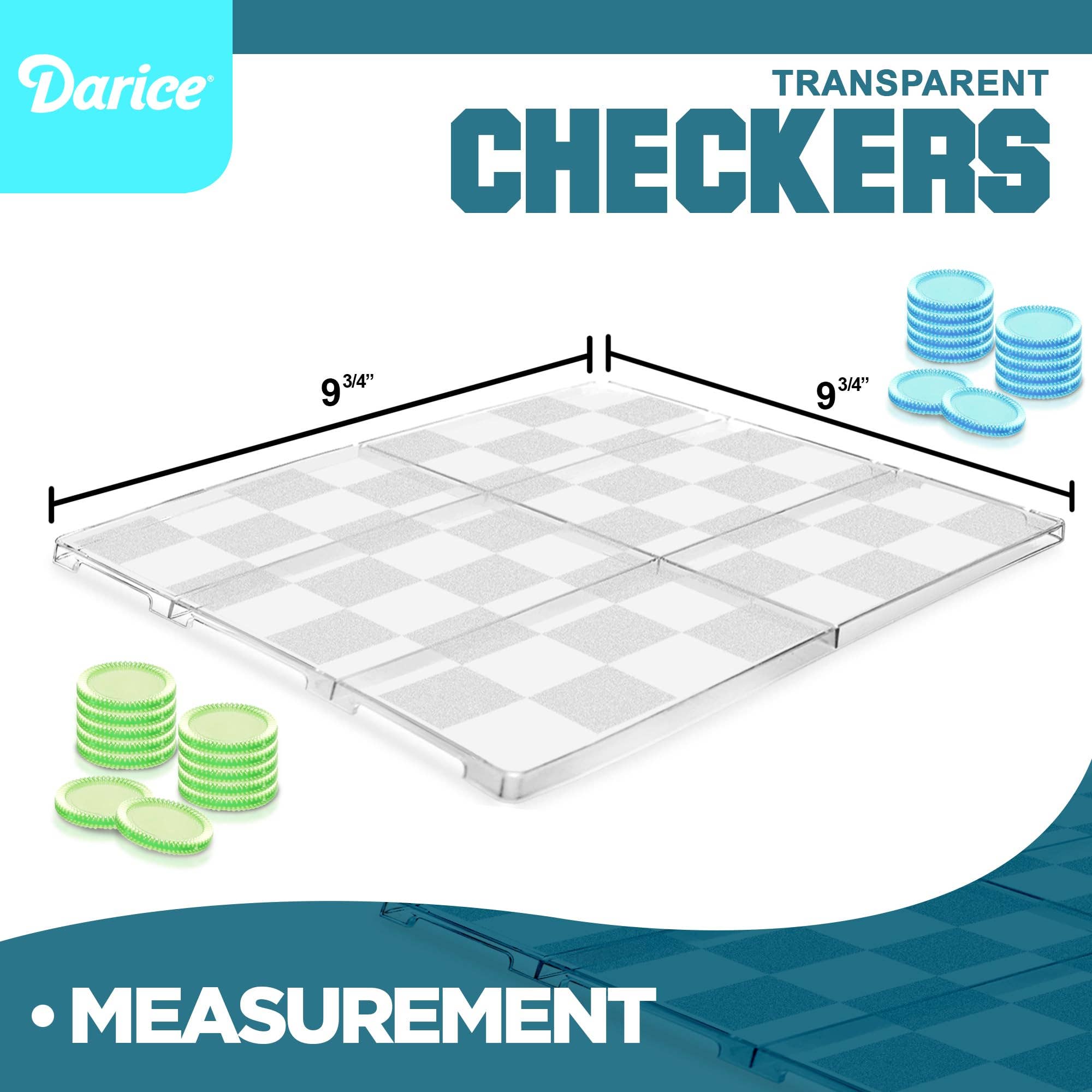 The Toy Group - Wholesale Board Game - Checkers Transparent Aesthetic Game Set1