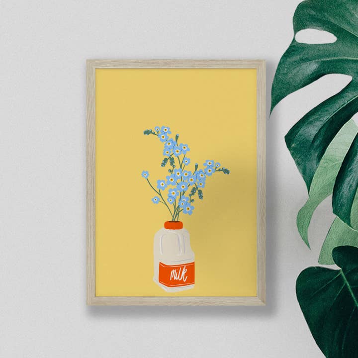 A4 Forget Me Not Art Print for wholesale by whatmabeldid
