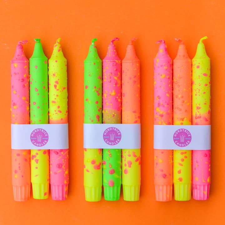 Nordtrice - Wholesale Tapered Candle/Candlestick - Taper candles- 3 pack/ Neon Pink1