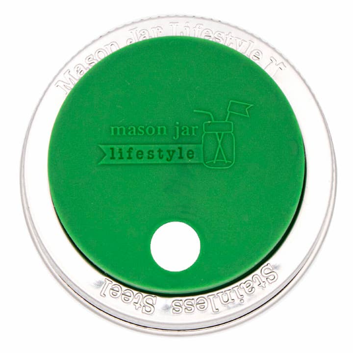 Mason Jar Lifestyle - Wholesale Drink Lids - Silicone Straw Hole Tumbler with Stainless Steel Band for Mason Jars3