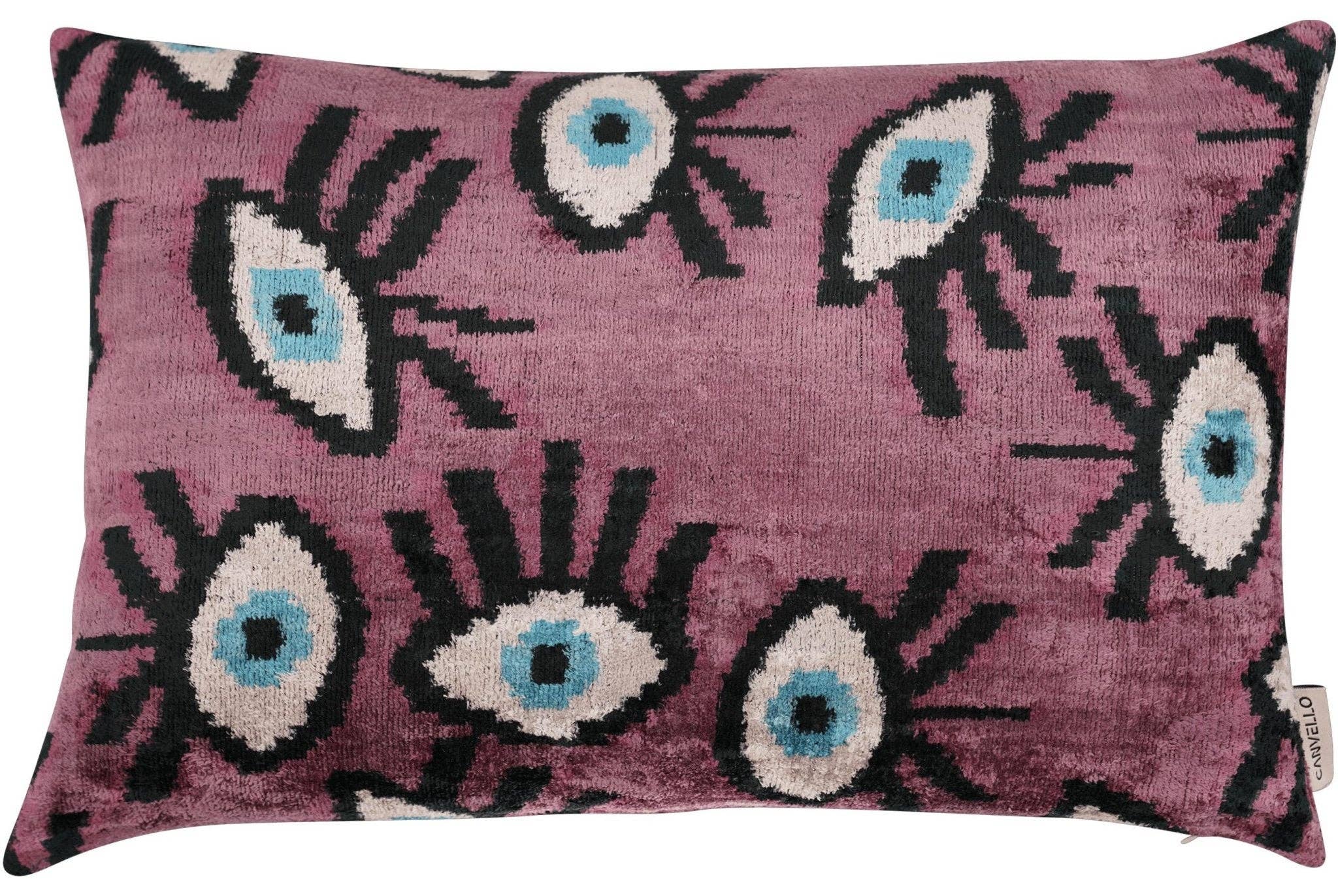 Canvello - Wholesale Throw/Decorative Pillow - Canvello Handmade Luxury Handmade Velvet Silk Evil Eye Throw Pillow With Down Insert7