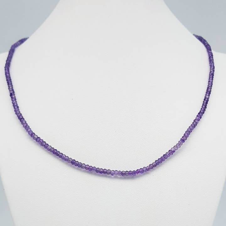 Faceted Amethyst Necklace for wholesale by Artisans de Madagascar