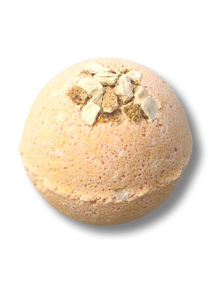 Bombe de bain à l'orange douce et à la cannelle pour la vente par The Organic Sweetie