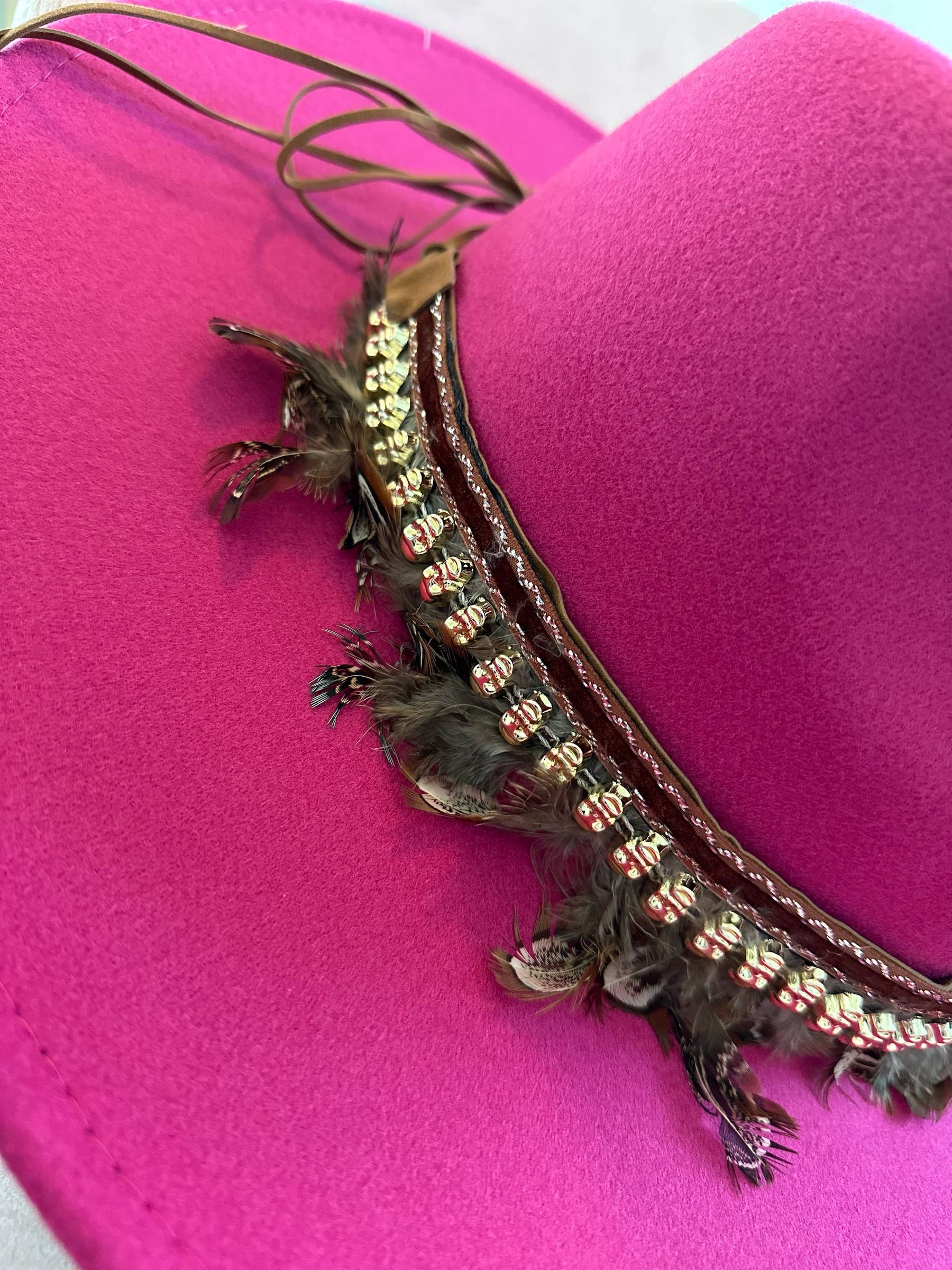 Wild Indigo - Wholesale Hat Accessory - Women's - Boho Feathered Hat Band1