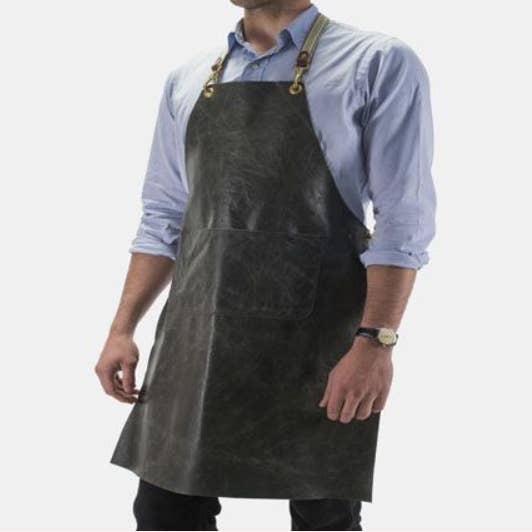 Zwarte leren schort voor wholesale door Sun Enterprises B.V.