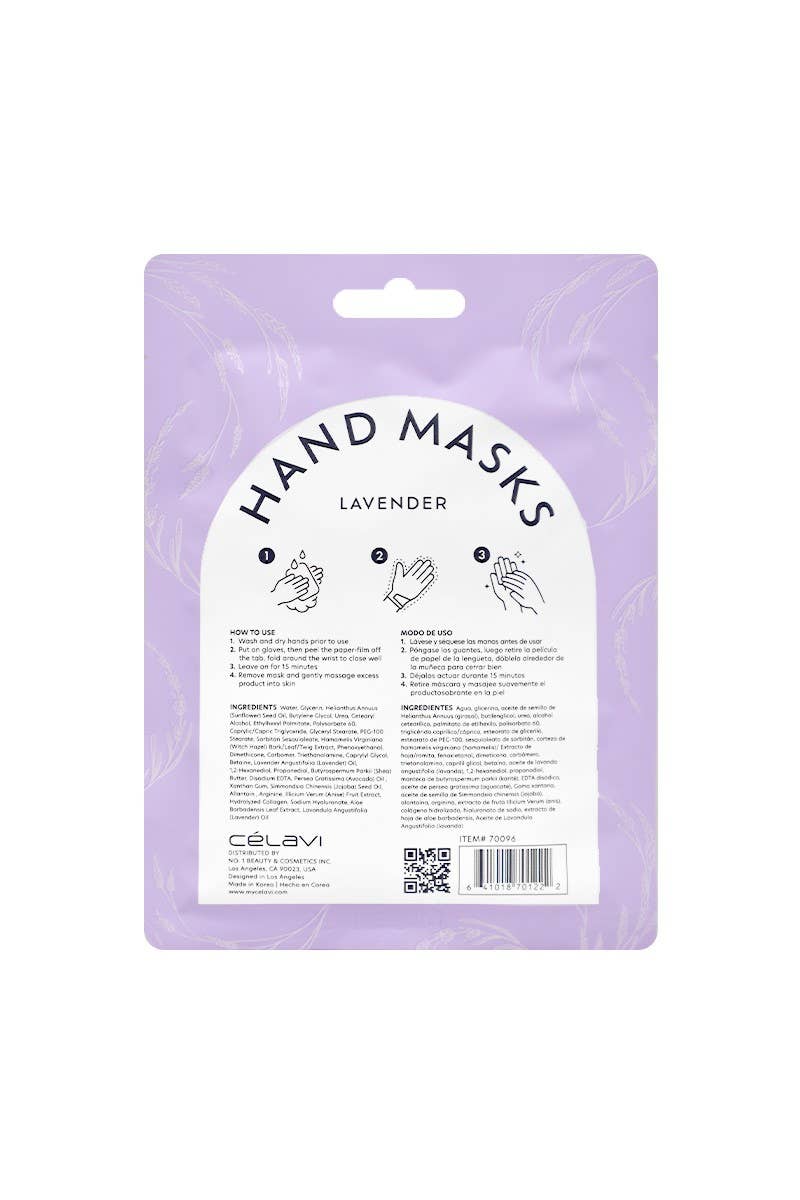 PINEAPPLE Beauty - Wholesale Hand Cream/Lotion - Celavi 70092 Lavender 3 Pairs Hand Masks Set - 1 Set3