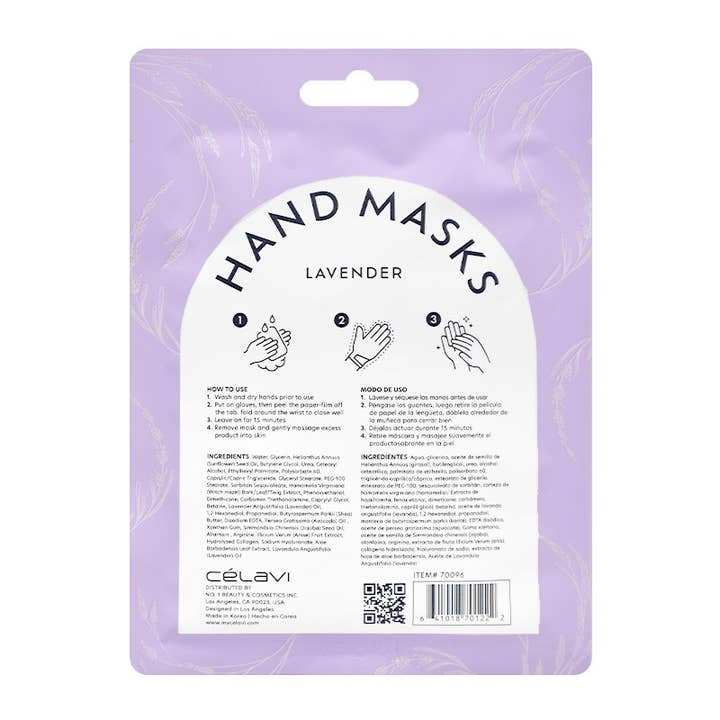 PINEAPPLE Beauty - Wholesale Hand Cream/Lotion - Celavi 70092 Lavender 3 Pairs Hand Masks Set - 1 Set3