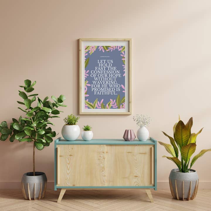 Hébreux 10:23 - IMPRESSION D'ART pour la vente par Lantern Calligraphy