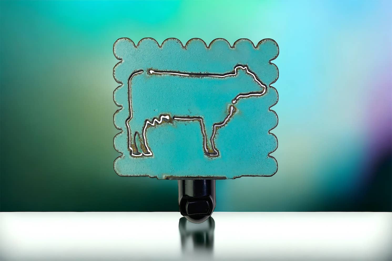 Iron Jewel - Wholesale Nachtlampje - Koe Boerderij Nachtlampje Boerderij rustiek metalen bord cowboy eco1