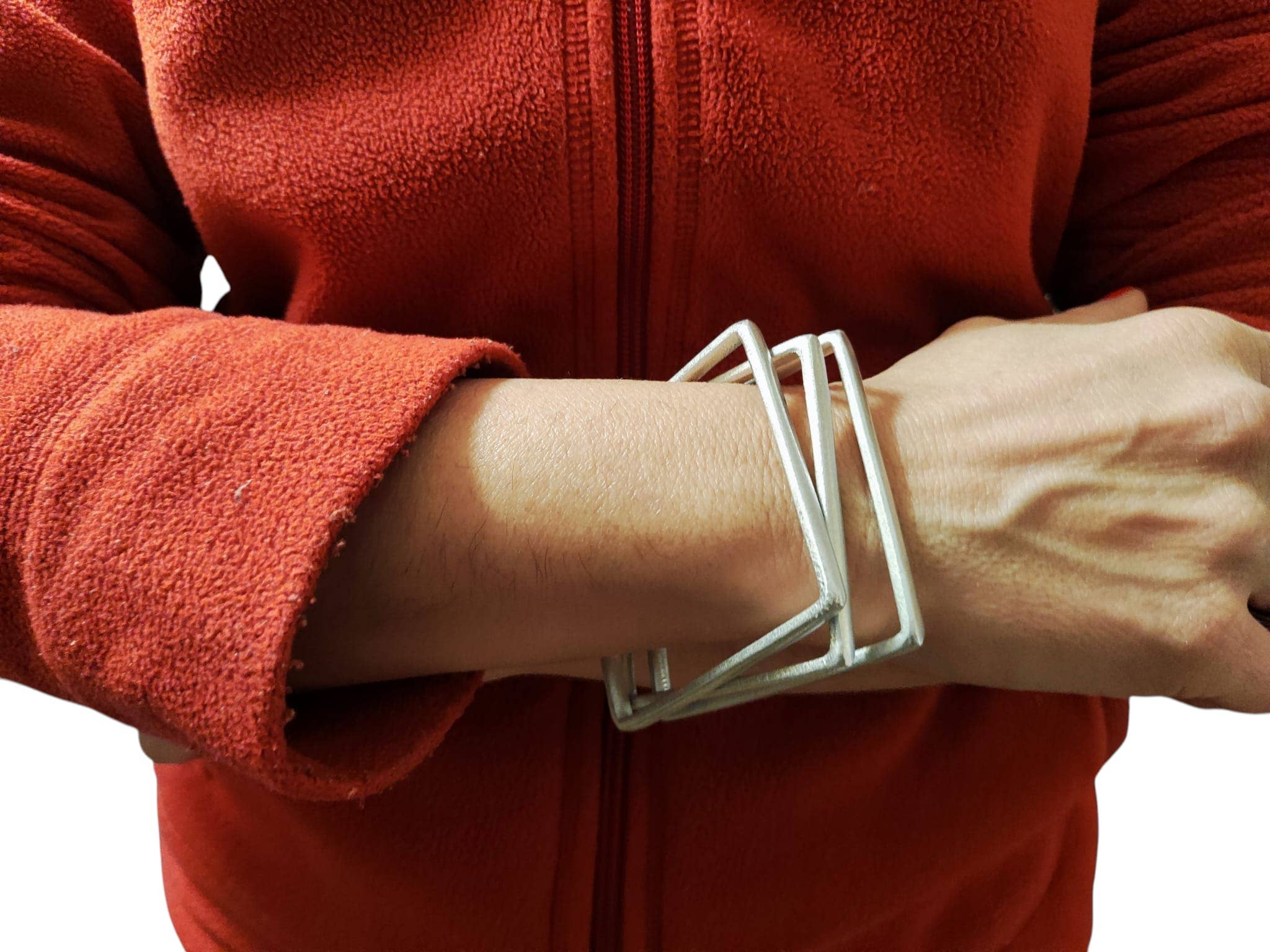 No War Factory s.r.l. - Wholesale Jewelry Set - Box 3 Fine Handmade Square Bracelets – Ethical Jewelry in Recycled Aluminum from Laos1