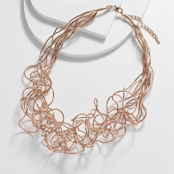 Kosa Jewels – Großhandel Gliederhalskette – Angelica Mehrreihige, trommelige Halskette3