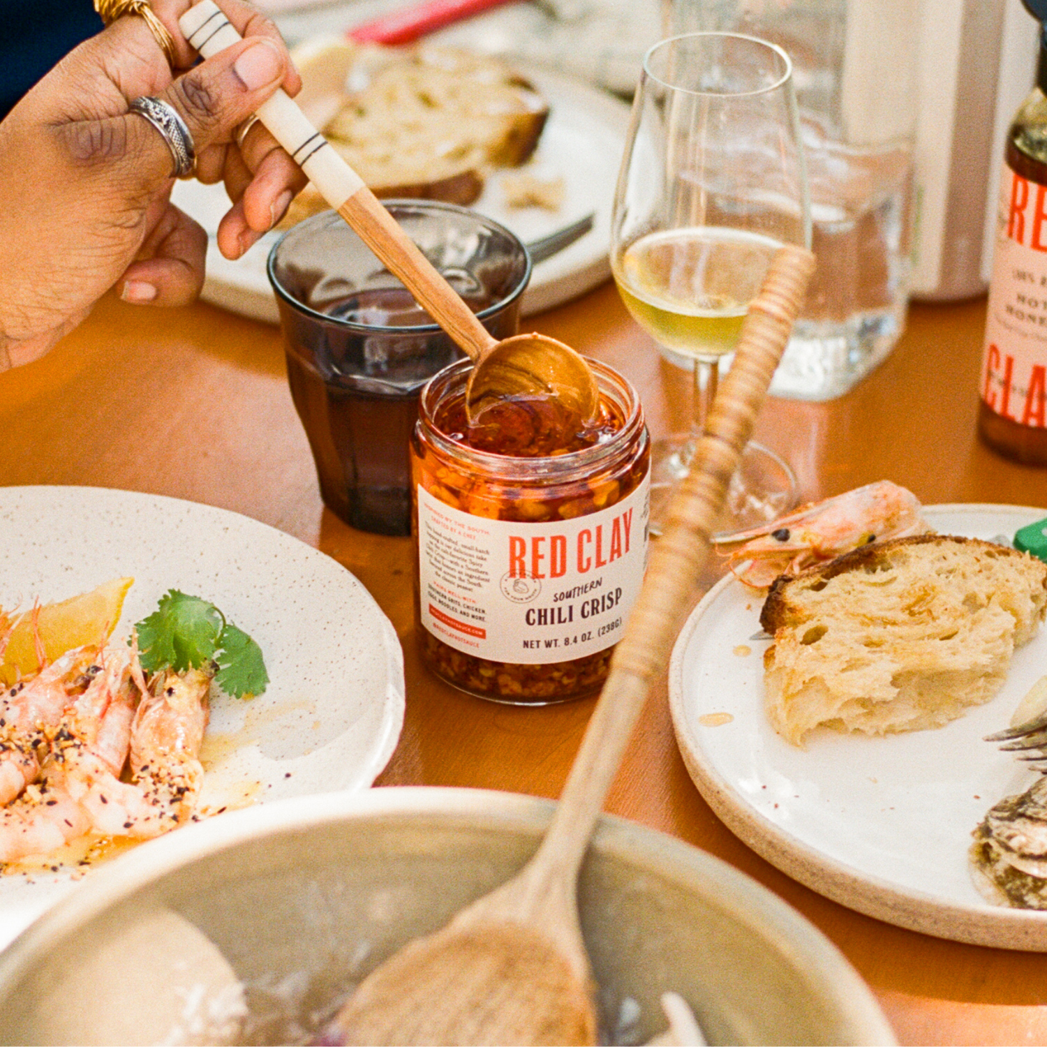 Red Clay Hot Sauce - Vente Sauces piquantes - Croustillant de piment épicé du sud - Condiments épicés, croustillant de piment5