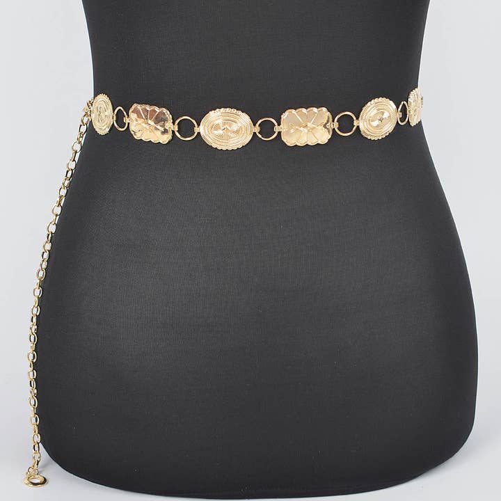 Ceinture à chaîne en métal de style occidental pour la vente par 3AM BY H&D ACCESSORIES