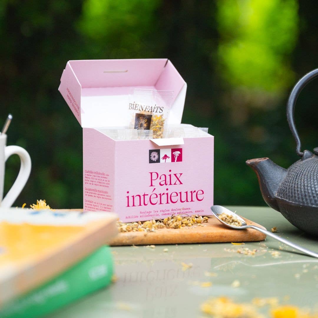 Bienfaits Infusions - Vendita all'ingrosso Tisane salutari e depurative - Inner peace per alleviare i dolori mestruali1