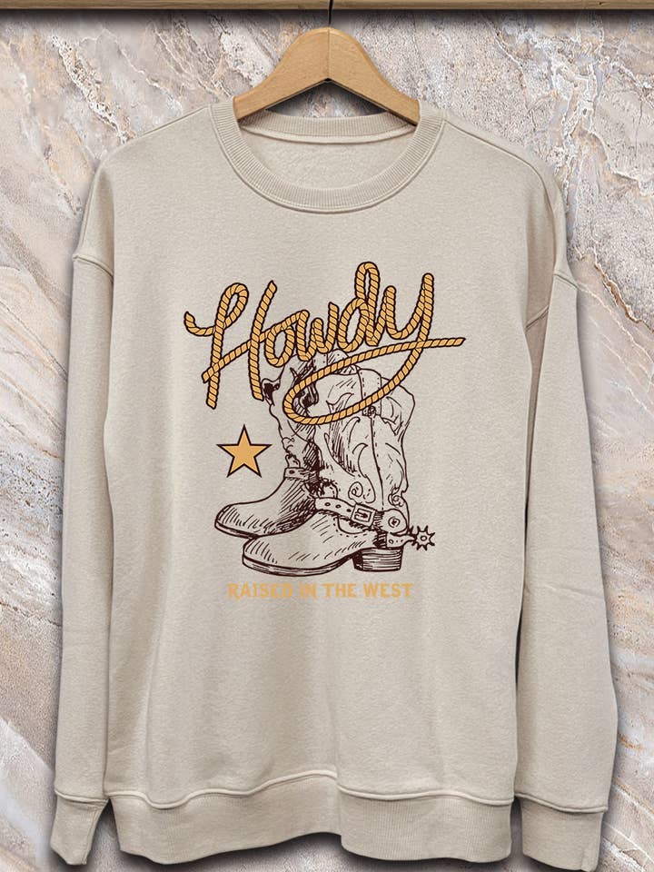 SPT-SS-139_Howdy Sweatshirt for wholesale by SP Tops, Inc.