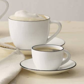 À TABLE LIGNE NOIRE Bone China Cappuccino Cup*2-3MO LeadTime for wholesale by ASA Selection