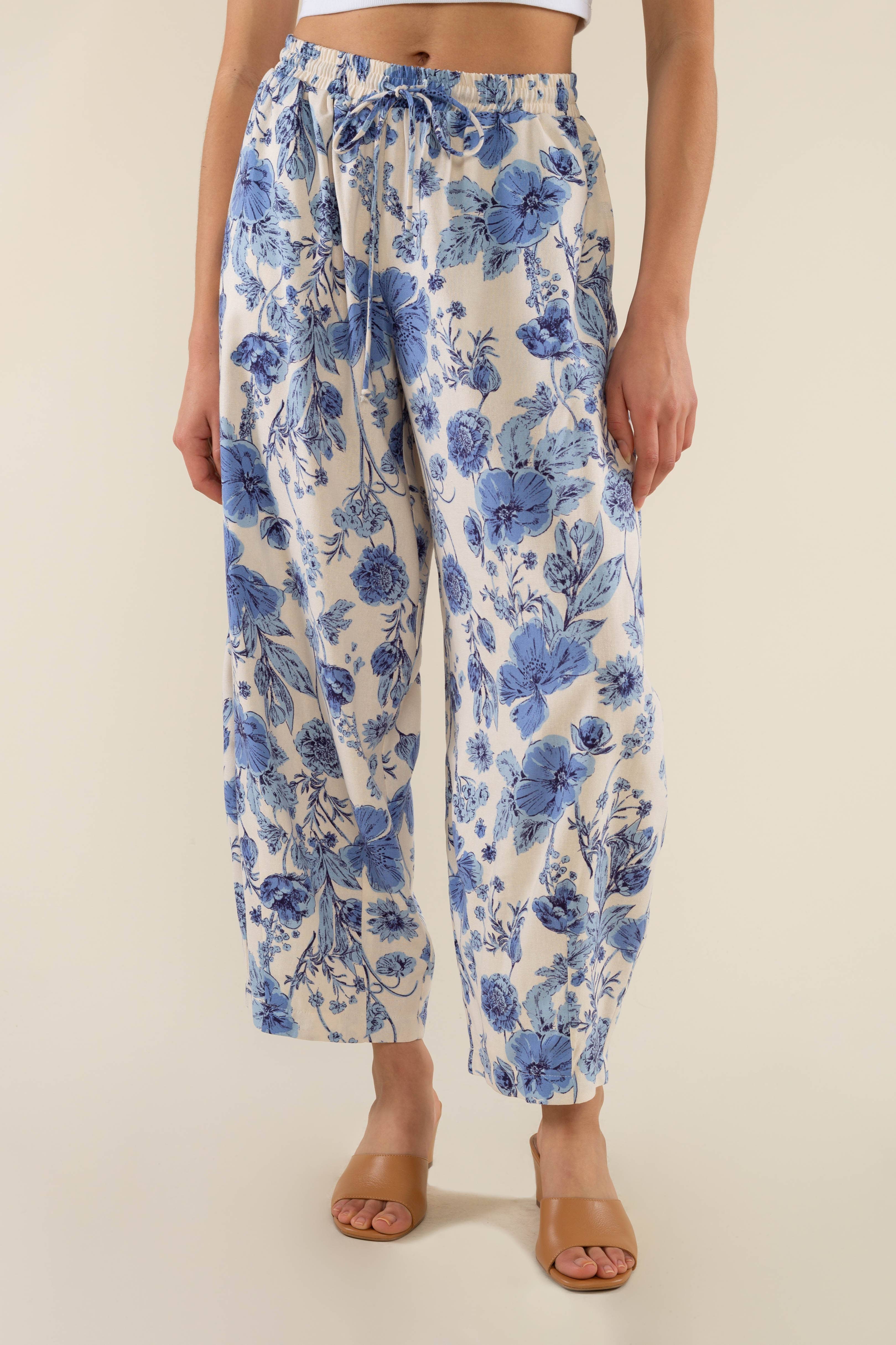 NLT - Wholesale Pants - Women's - Sonoma Floral Lantern Pant w/ Drawstrings6