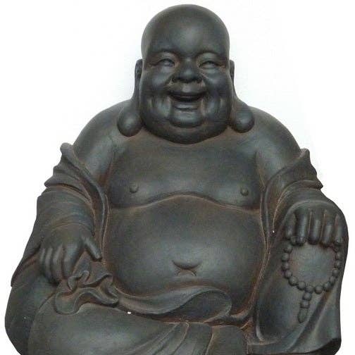 Small Joyful Buddha Decorative Figurine for wholesale by Hi-Line Gift Ltd.
