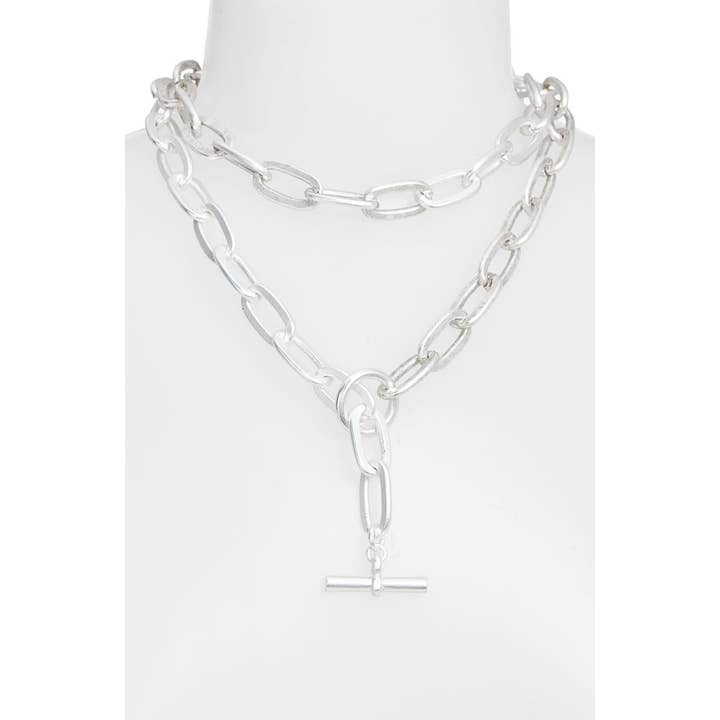 KARINE SULTAN - Wholesale Link & Chain Necklace - Bold Thick Link Long Chain Necklace