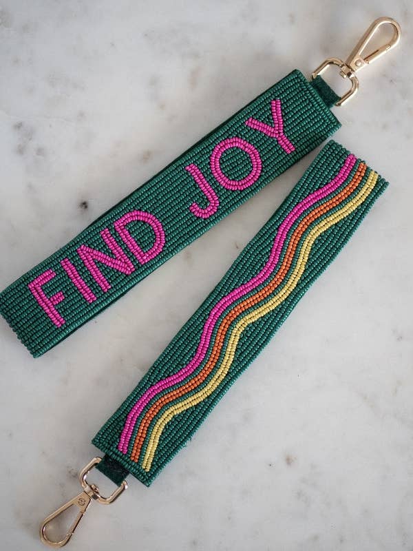 The Find Joy Wristlet Keychain for wholesale by The Tiny Tassel
