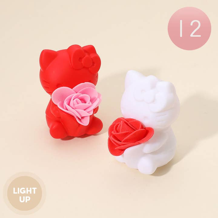 12ST - Schattige Kitty Roze Oplichtende LED Mini Draagbare Lamp voor wholesale door Sensibling Corp.