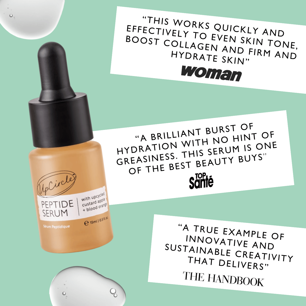 VIAI Beauty - Vente Concentré/sérum pour le visage - Sérum Peptide à la Pomme Cannelle + Orange Sanguine - Format Voyage2